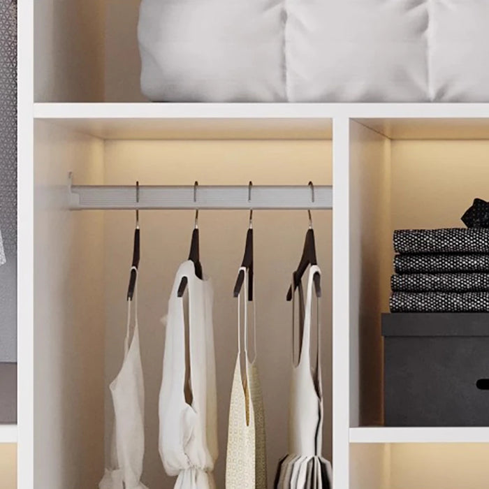 Living Room Minimalist Closet Rod Bracket Indoor Floor Bedroom European Wooden Wardrobe Luxury Meuble Chambre Design Furniture