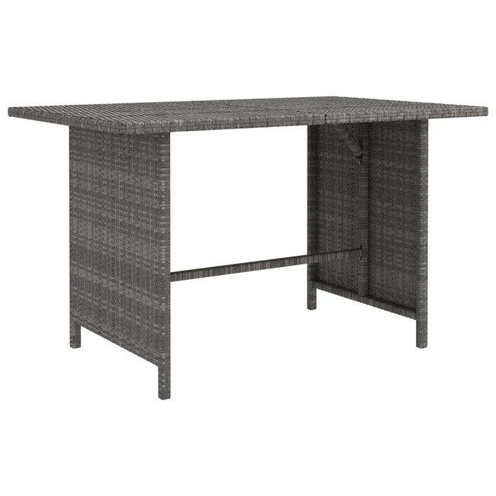 9 Piece Patio Lounge Set with Cushions Poly Rattan Gray C Outdoor Table and Chair Sets Outdoor Furniture Sets