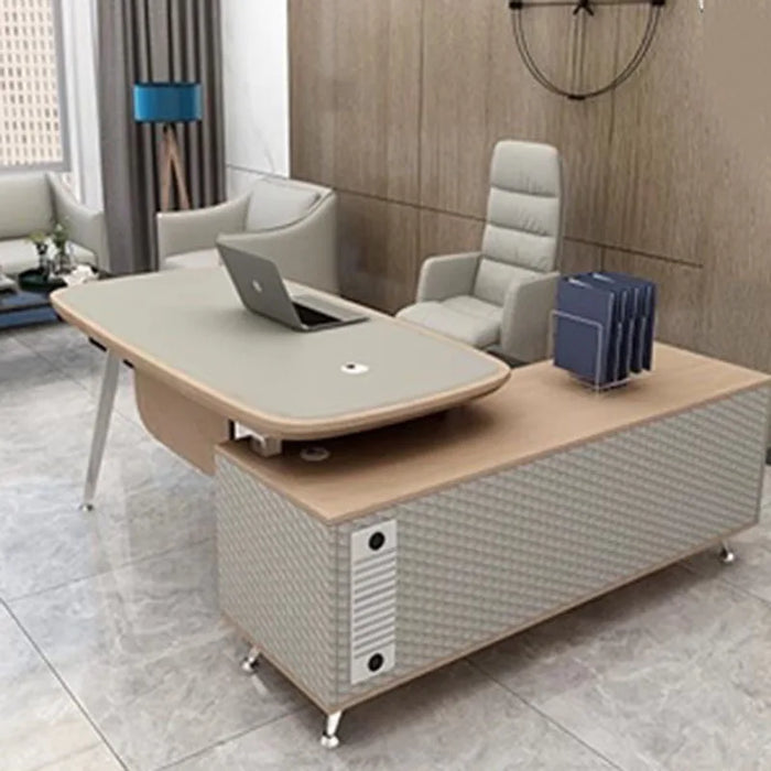 Monitor L Shaped Office Desk Standing Executive Luxury Floor Computer Desks European Mid Century Mesa De Computador Furniture