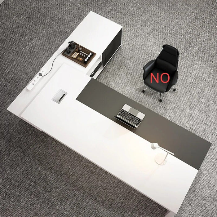 President Boss Office Desks Modern Simplicity Combination Charge Office Desks Luxury Storage Escritorios Work Furniture QF50OD