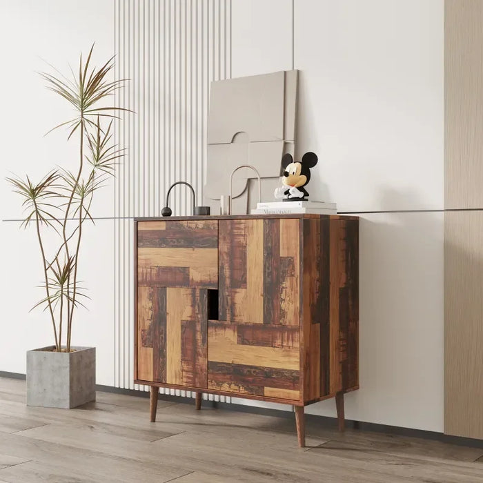 Sideboard, with four storage spaces, restaurant sideboard, entrance channel basement, for indoor living room, bedroom furniture