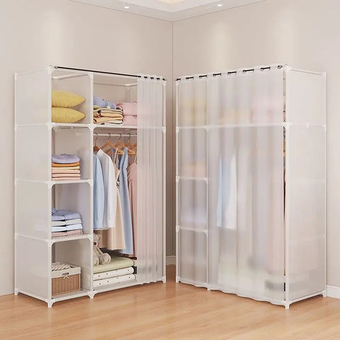Household Dustproof Wardrobe Easy Assemble Wardrobe Bedroom Multipurpose Clothing Storage Rack Multi-layer Storage Cabinet New