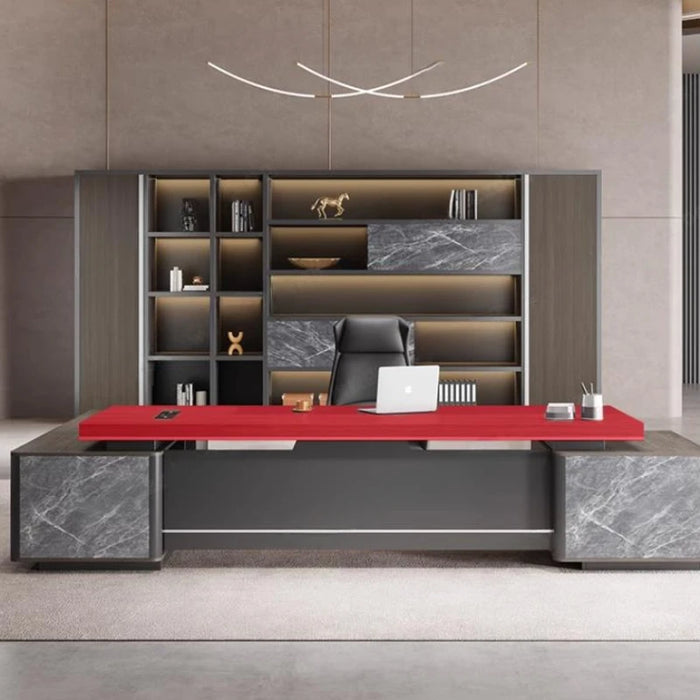 Modern Office Desk Executive Storage Standing Console Workbench U Shaped Writing Organizer Computer Escrivaninha Office Supplies