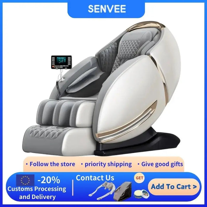 Luxury Foot Full Body Electric AI Smart Recliner Heat Therapy 3D SL Track Zero Gravity Shiatsu 4D Massage Chair for Home Office