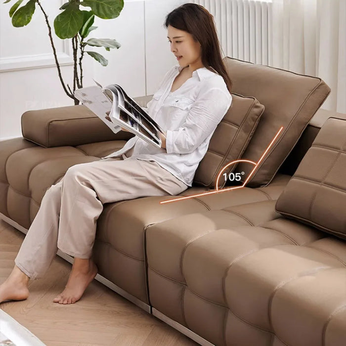 Leather Sofa Back Lumbar Support Industrial Armrest Pad Indoor Massage Office Large Couch Fluffy Divano Letto Designer Furniture