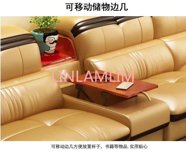 Living Room Sofa storage corner real genuine leather sofas salon couch puff asiento muebles de sala canape L shape sofa cama