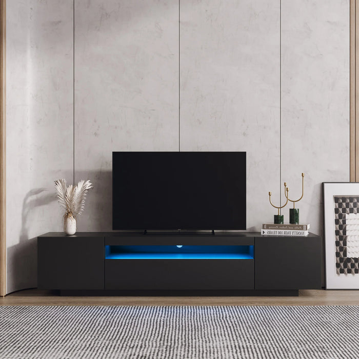 TV Cabinet Wholesale,  TV Stand with Lights, Modern LED TV Cabinet with Storage Drawers, Living Room Entertainment Center Media