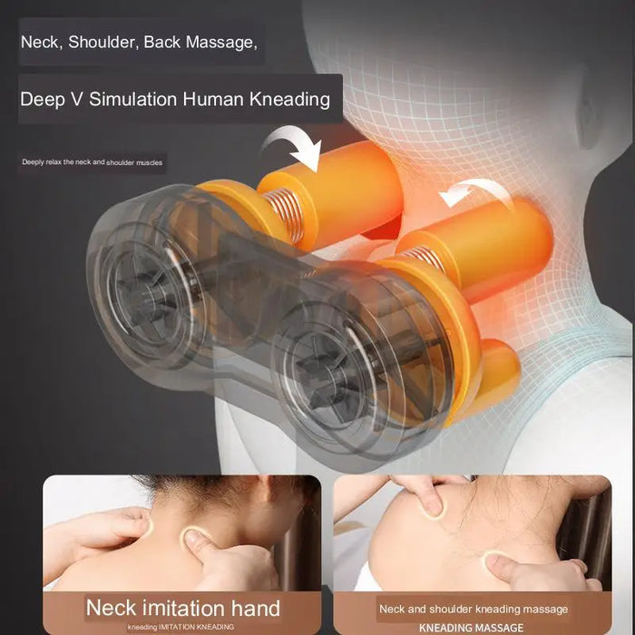 New Heated Massage Pad For Bed Neck Shoulder Full Body Cushion Waist And Back Massager Multifunctional Kneading Massage Cushions