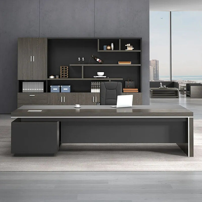 Long Corner Office Desk Laptop Standing Monitor Black Computer Desks Luxury European Escritorios De Ordenador Modern Furniture