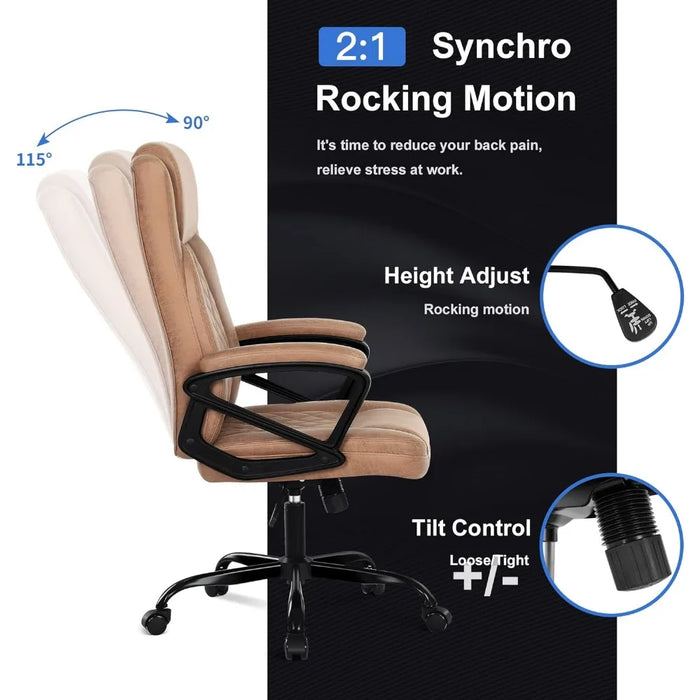 Executive Desk Chair High Back Office Chair With Adjust Height Armchair Living Room Chairs Sofa Furniture for Home Ergonomic