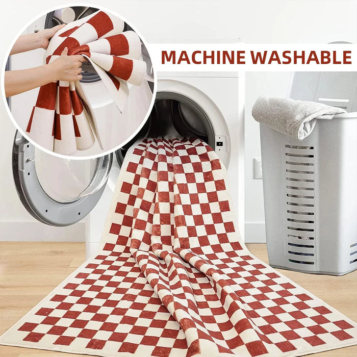Nordic Modern Rug Living Room Carpet Green Geometric Bedroom Bedside Floor Mat  Machine Washable Folding Decoration Soft Rugs 러그