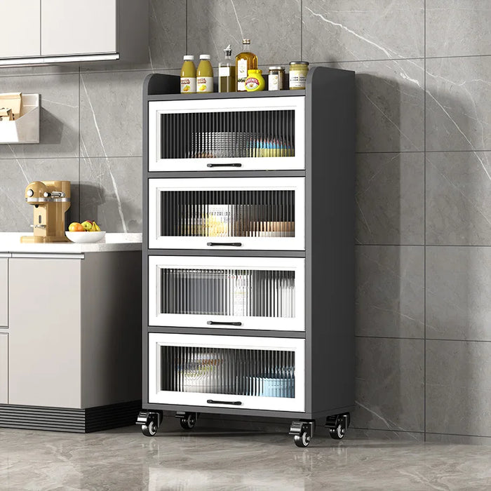 White Microwave Cabinet Sideboard Modern Bedside Exquisite Nordic Sideboard Storage Rack Design Armario Cocina Furniture ZT50SD