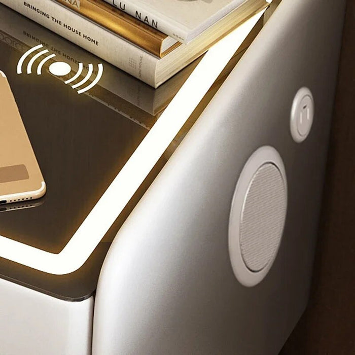Narrow Smart Nightstands Modern Living Room Smart Small Bedside Table Wireless Charging Balcony Library Muebles Hotel Furnitur