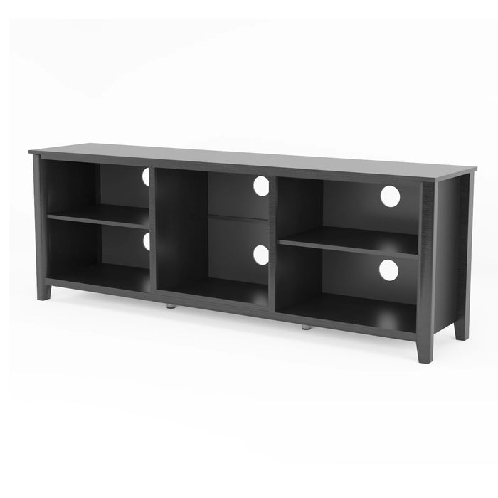 TV Stand Storage Media Console Entertainment Center,Tradition Black