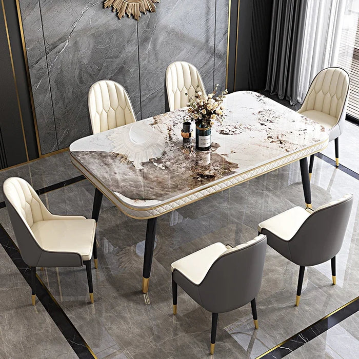 Marble Kitchen Dining Tables Coffee Set Center End Living Room Dinning Table Luxury Modern Mesa Comedor Home Furniture WSW40XP