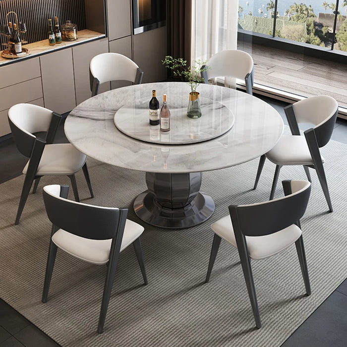 Nordic Living Room Dining Table Mobile Round Mobile Coffee Table Modern Home Marble Mesas De Restaurante Kitchen Furniture