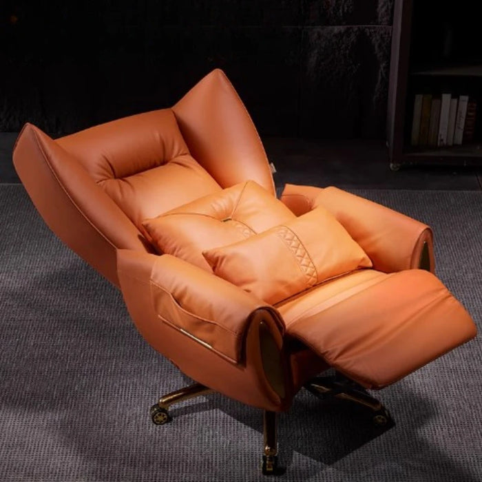 Leather Luxury Office Chair Rotating Ergonomic Modern Designer Office Chair Mobile Computer Fauteuil De Bureau Cute Furniture