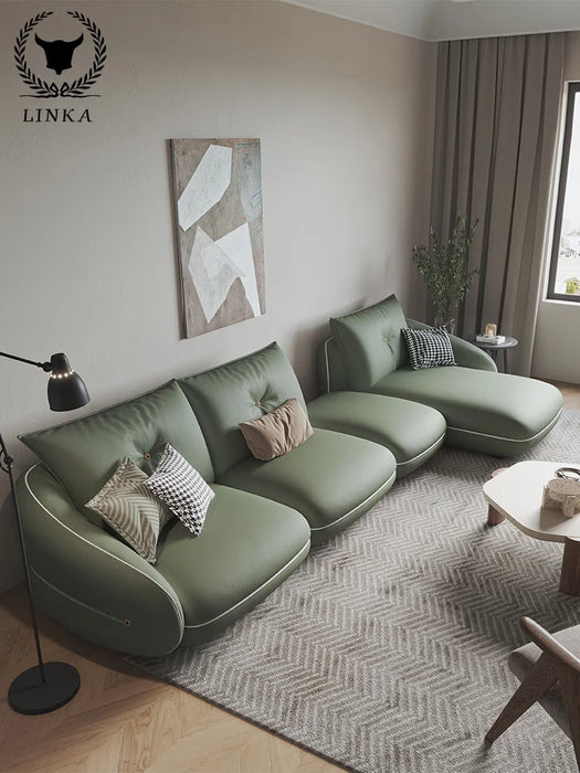 Italian light luxury modern style design sofa living room imperial concubine leather sofa furniture
