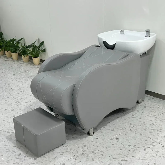 Lie Hairdressing Shampoo Chairs Pottery Pot Half Lying Dedicated Hair Salon Shampoo Chairs Lavacabezas Beauty Furniture QF50SC