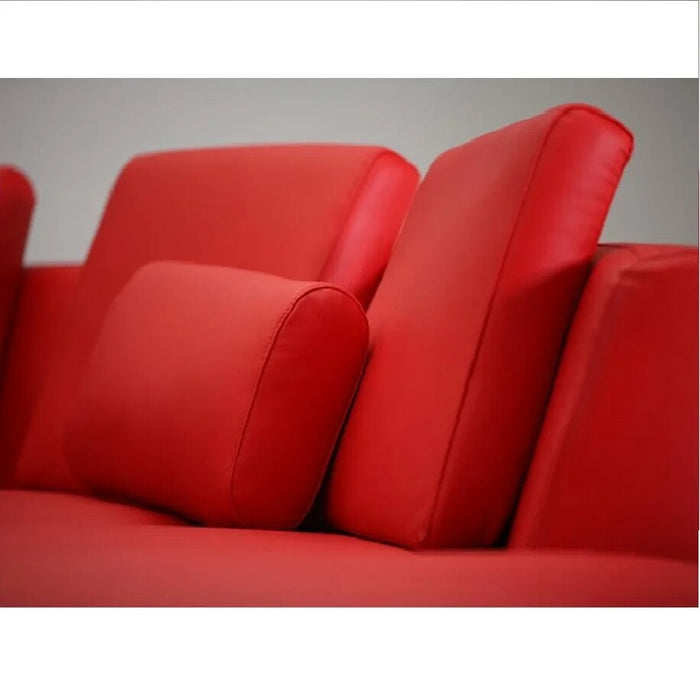 white and red high quality deep seat sofa sets for living room home furniture luxury leather sectional sofas