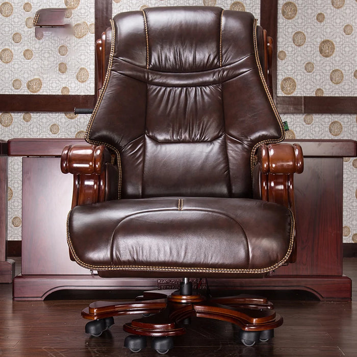 Study Rocking Ergonomic Chair Cushion Swivel Executive Accent Floor Ergonomic Chair Leather Cadeiras Office Furniture LSL25XP