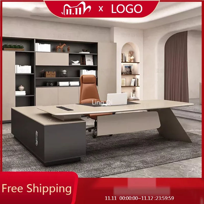 Designer Vanity Office Desk L Shaped Reception High Quality Boss Computer Desk Organizer Unique Mesa Escritorio Office Furniture
