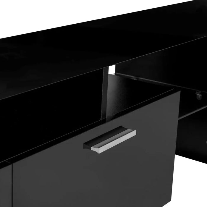 Modern Design TV Stand with LED Lights, High glossy Front and Side TV Cabinet. TV Bench for Lounge Room, Living Room & Bedroom