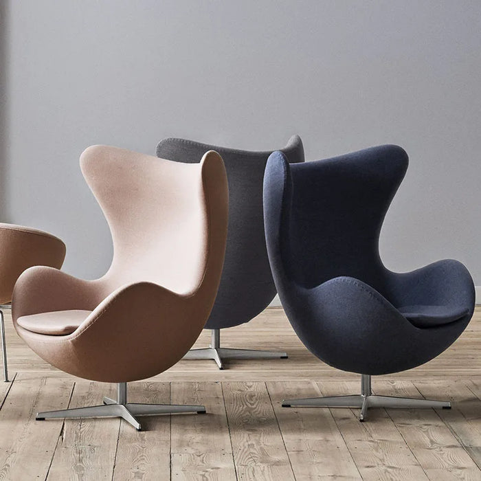Nordic net red eggshell chair hotel single sofa chair fabric designer chair living room balcony leisure lounge chair