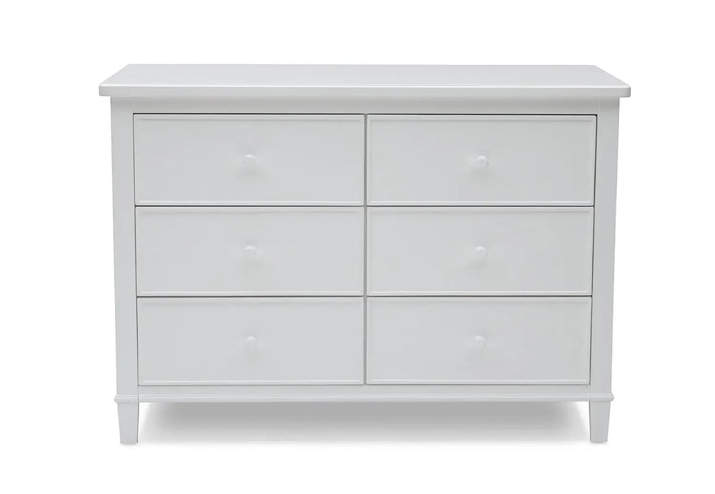 Haven 6 Drawer Dresser, Greenguard Gold Certified, White.grey