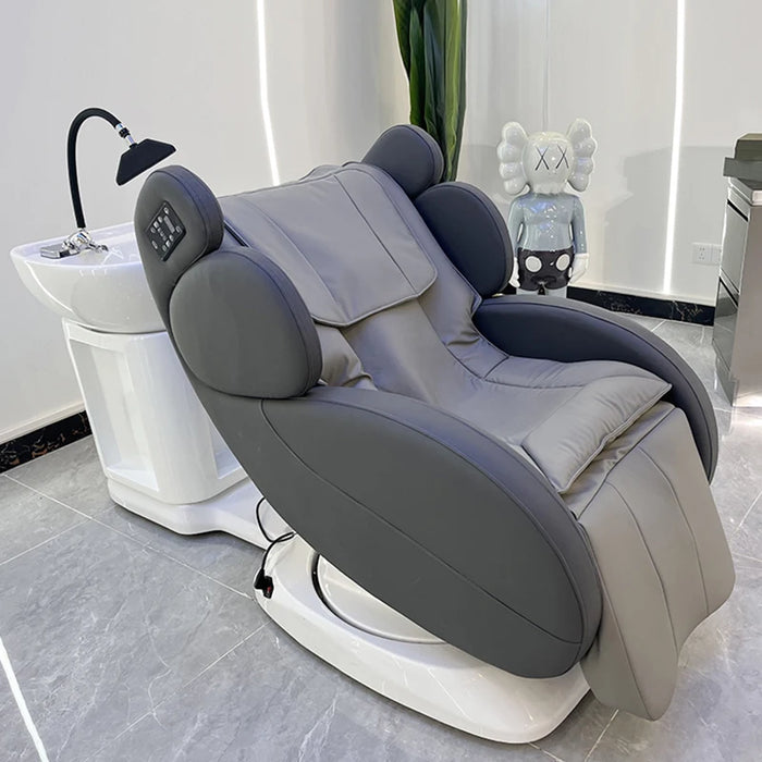Hair Washing Massage Bed Electric Beauty Styling Barber Shaving Chair Hairdresser Simple Sillas Peluqueria Spa Furniture CY50XT