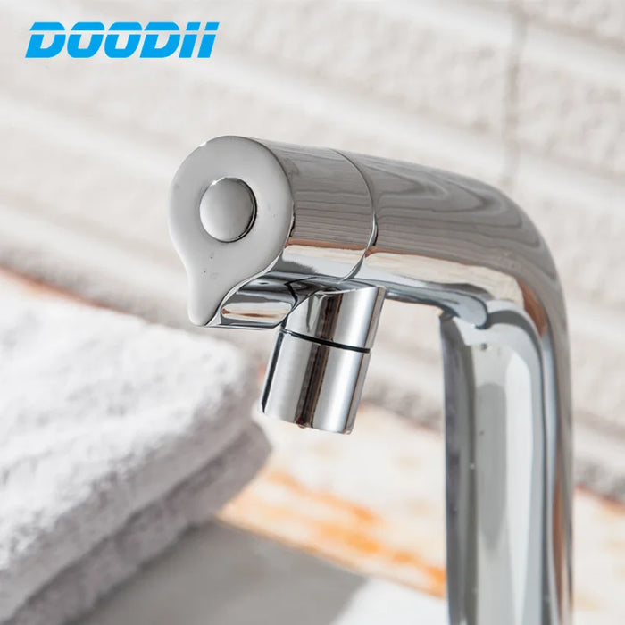New Bath Basin Faucet Brass Chrome Faucet Brush Nickel Sink Mixer Tap Vanity Cold Water Bathroom Faucets Home Kitchen Faucet