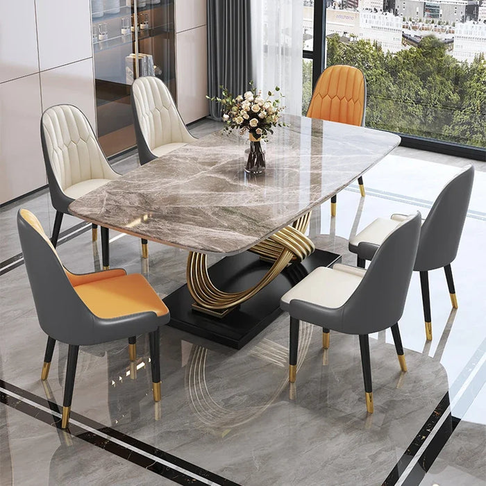 Luxury Slate Dining Tables Design Coffee Living Room Modern Dining Tables Kitchen Nordic Tavolo Pranzo Home Furniture