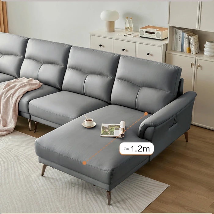 Leather Simple Living Room Sofa Designer Unusual Waterproof Floor Living Room Sofa Straight Corner Poltrona Soggiorno Furniture