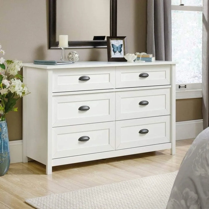 Drawers with Metal Runners and Safety Stops Feature 6 Wood Drawer