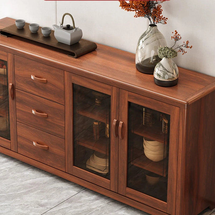 Glass Living Room Sideboards Luxury Wood Display Kitchen Coffee Modern Sideboards Hotel Armario De Cocina Home Furniture MR50S