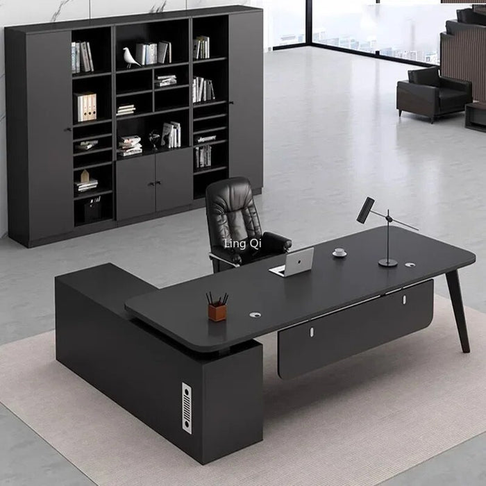 L Shaped Standing Office Desk Accessories Reception Executive Storage Computer Desks Home Conference Escritorio Modern Furniture