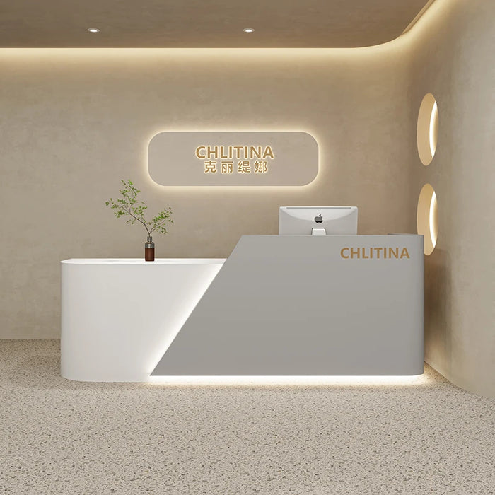 Commercial Club Reception Desks Podium Modern Executive Corner Reception Desks Standing Mostrador Recepcion Luxury Furniture