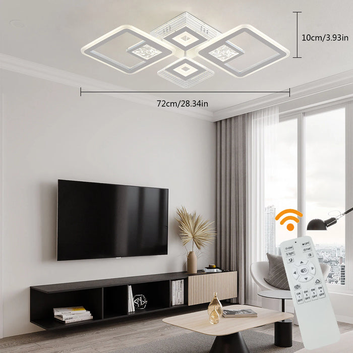 Modern Ceiling Light LED Nordic Flush Mount Lamp Hall Chandelier Living Room Lighting Fixture Room Decor Light Kitchen Square