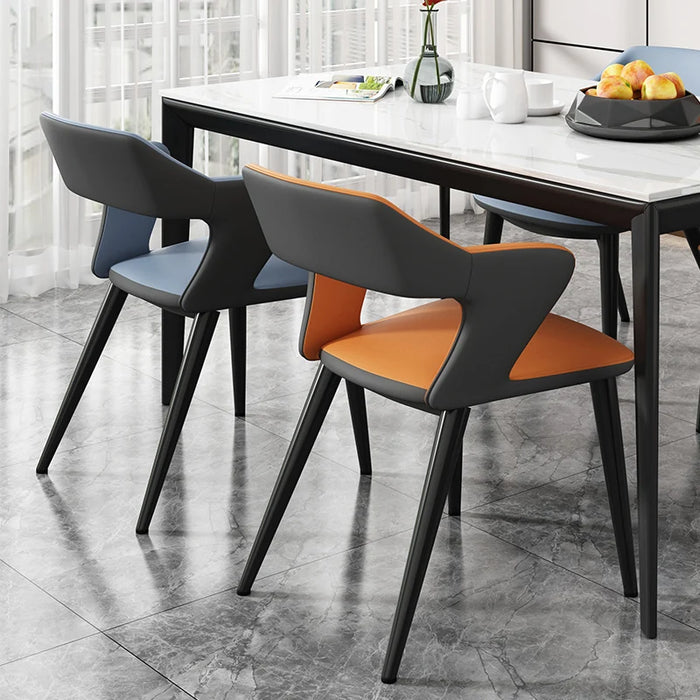 Armrest Minimalist Chairs Designer Italian styleLuxury Leather Chairs Modern Ergonomicmuebles para el hogar home furniture