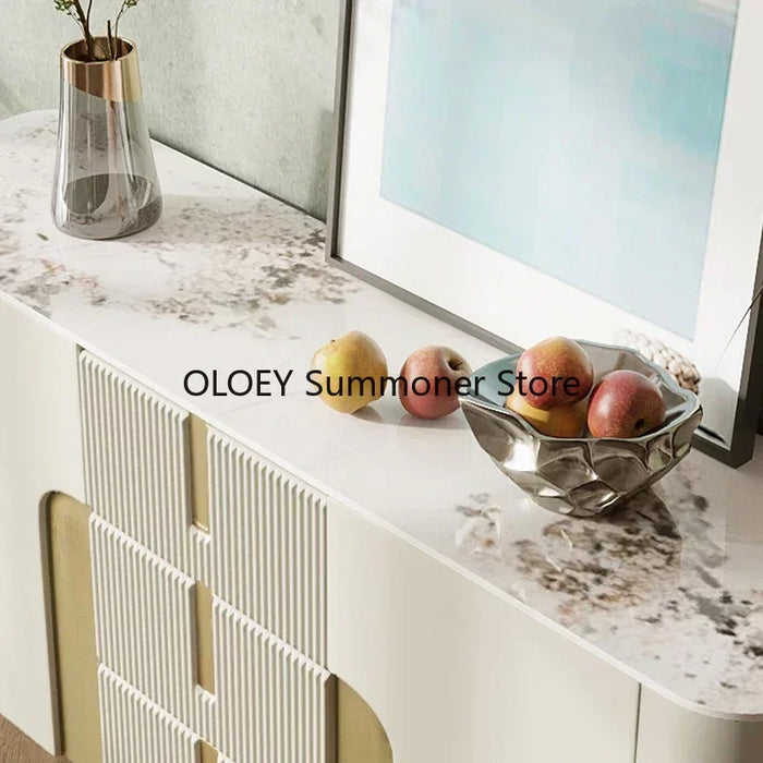 Modern Minimalist Sideboard Buffet Slate Cupboard Entrance Hall Console Table Kitchen Coffee Tables Aparador Kitchen Furniture