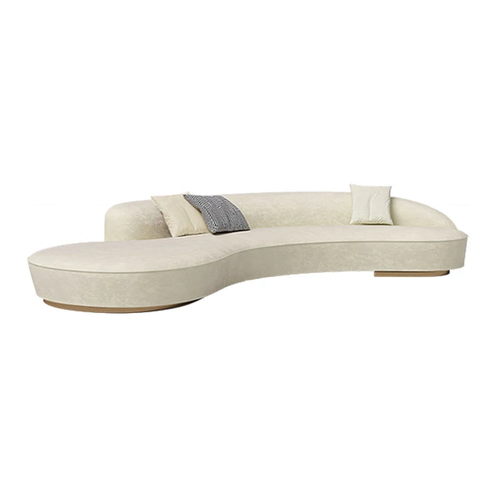 Nordic Stretch Wood Relax Sofa Bed Velvet Curved Luxury New In Couch Lounge Lazy Loveseat Divani Soggiorno Living Room Furniture