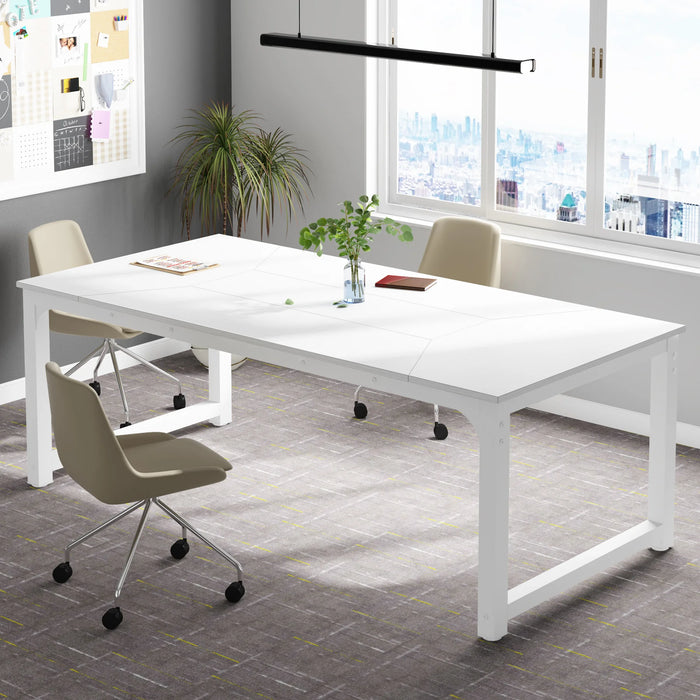 Tribesigns Modern Computer Desk, 78.7 x 39.4 inch X Large Executive Office Desk Computer Table Study Writing Desk Workstation