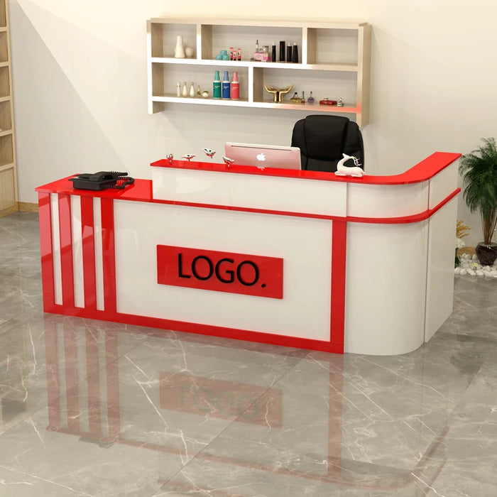 Luxury Lectern Reception Desk Front Parental Advisory White Information Reception Desks Clinic Conference Escritorio Furniture