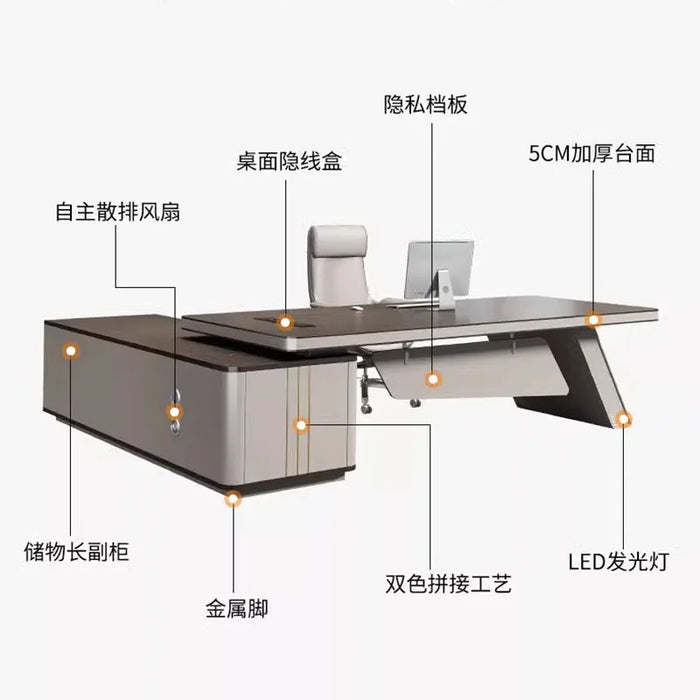 Console Extender Office Desks Wooden Workbench Luxury Drawers Storage Executive Meeting Modern Bureau Meuble Desk Accessories