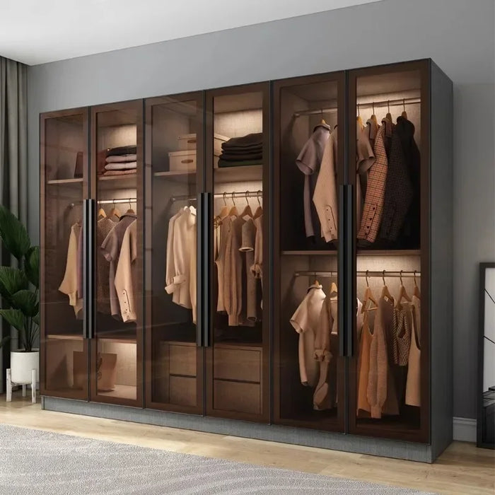 Wooden Cabinet Wardrobes Closet Drying Rack Storage Cupboard Wardrobes Closet Rack Organizer Hogar Muebles Salon Furniture