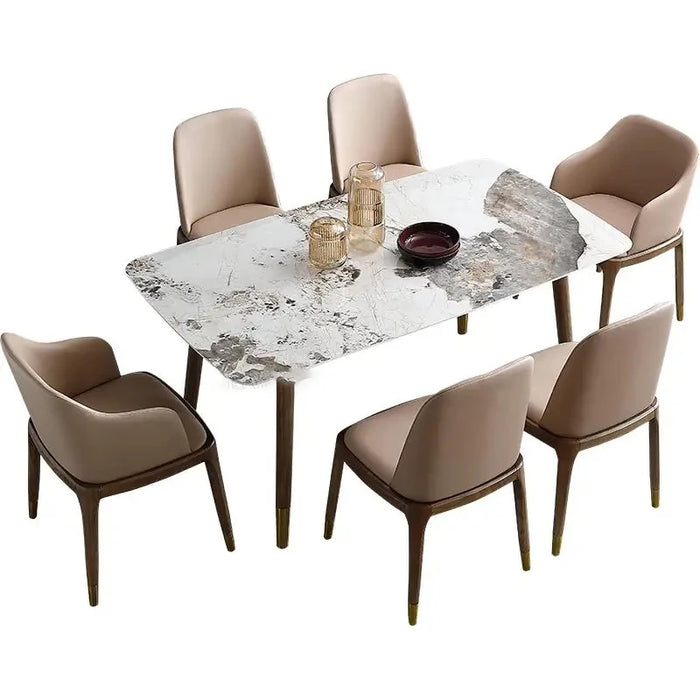 Unique Wedding Dinning Tables Sets Marble Combination Indoor Industrial Luxury Home Living Room Mesa De Comedor Office Furniture