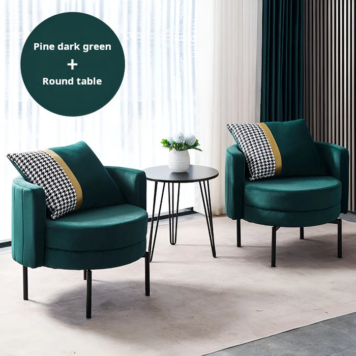 Modern Single sofa Living room furniture 1-person lazy Design Armchair balcony Corner Cafe soft velvet Chair Relaxing ergonomic