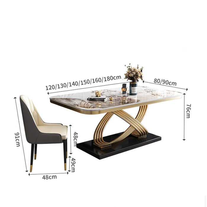 Center Set Dinner Table Chairs Stone Modern Dining Table Floor Mid Century Modern Mesas De Restaurante Livingroom Furniture Set