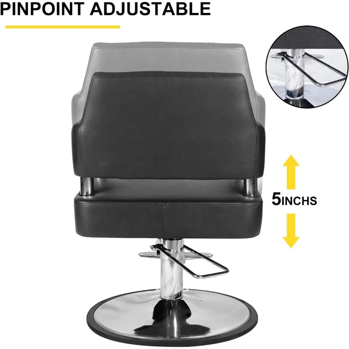 Barber Chair Salon Chair for Hair Stylist with Hydraulic Pump Adjustable Height 360 Degrees Swivel Hair Chair Spa Beauty