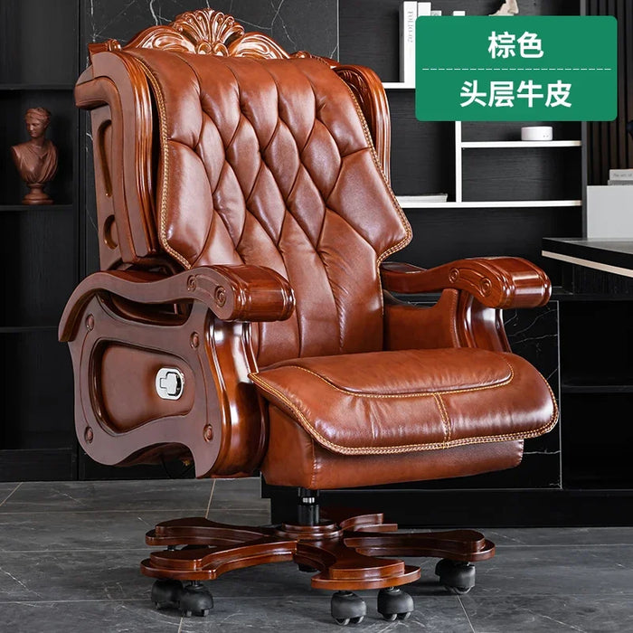 Luxury Office Chairs Commerce Solid Wood Massage Swivel Office Chairs Household Chaises Furniture